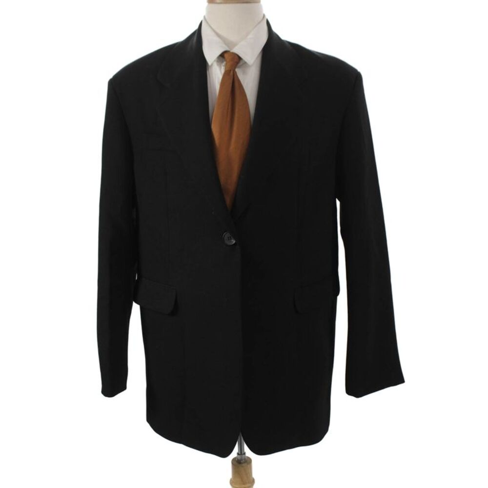 The Frankie Shop Mens Black Blazer Long Sleeve Button Size M